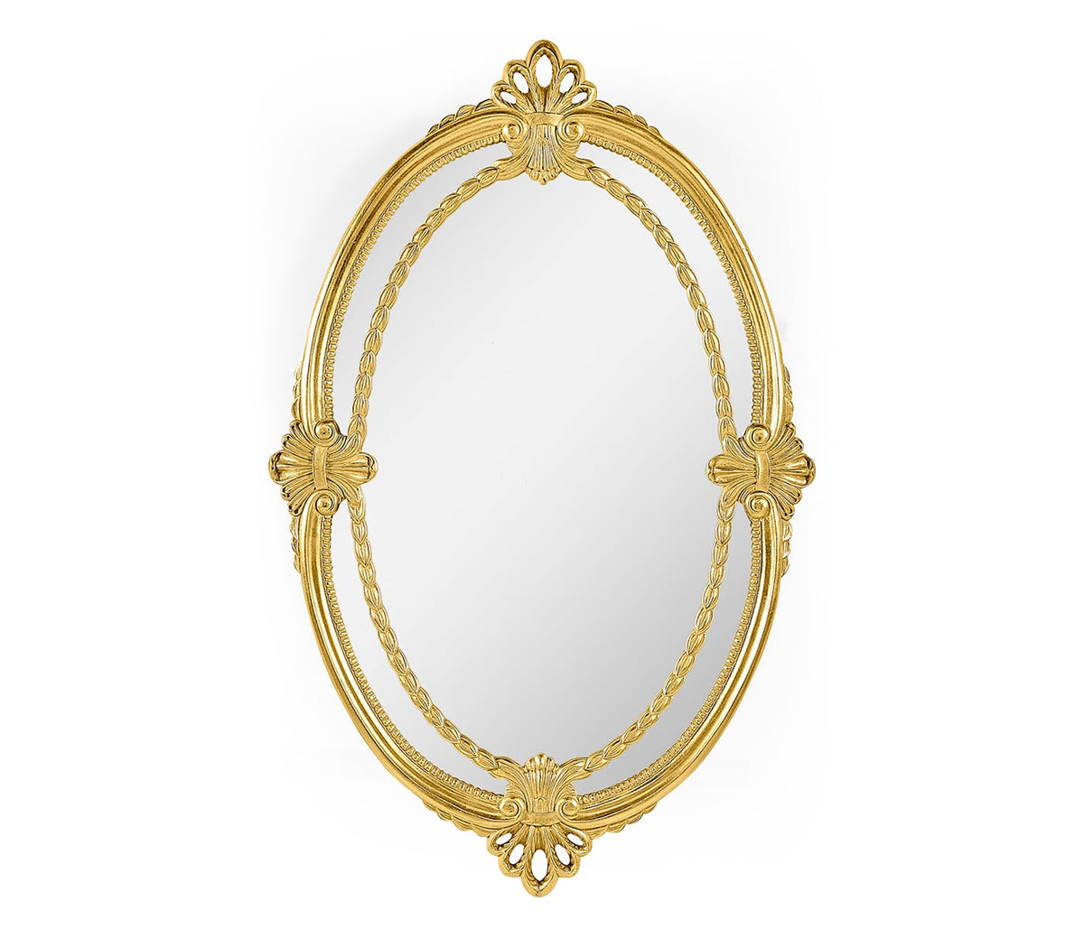 Neo-Classical Oval Mirror in Gold
