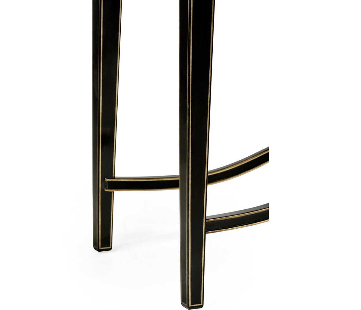 Black & églomisé console