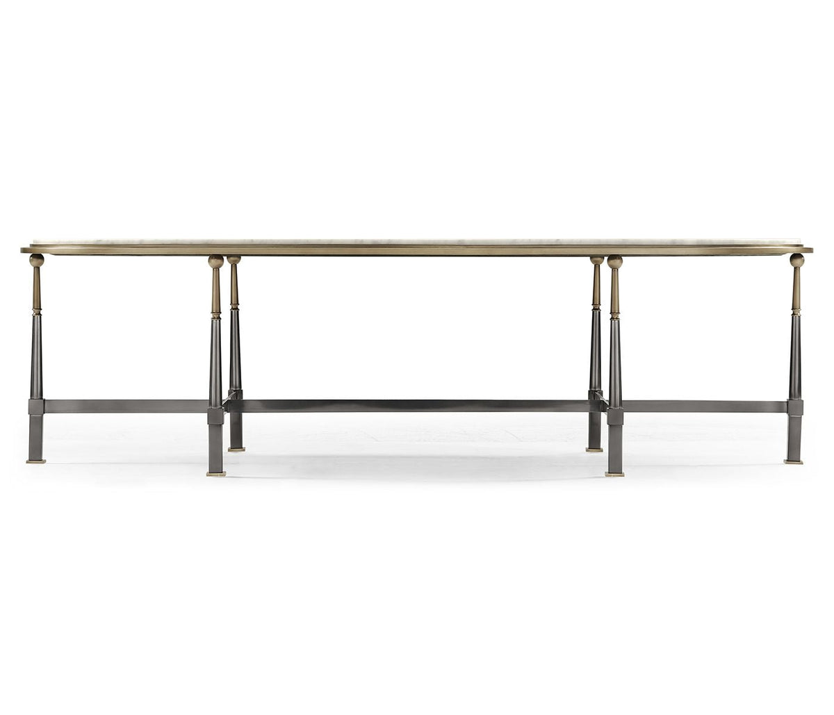 Hamilton Oval Coffee Table in Carrara Marble