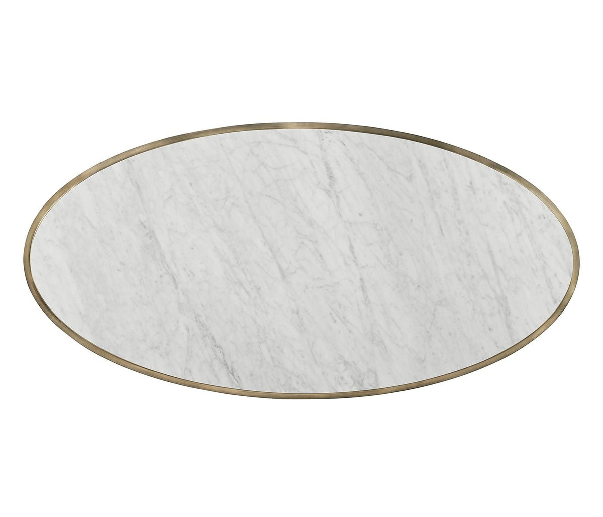 Hamilton Oval Coffee Table in Carrara Marble