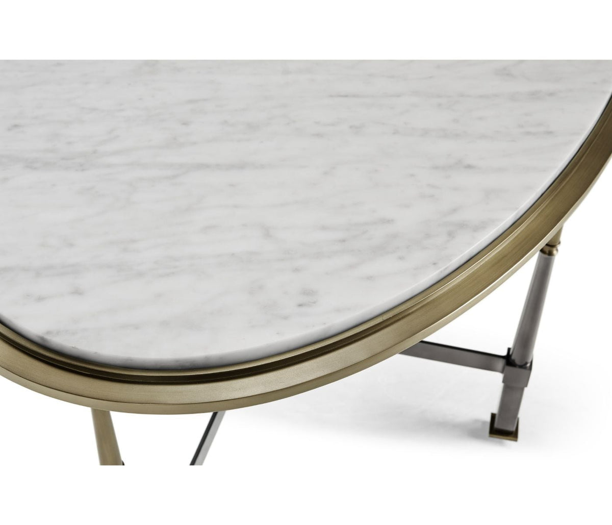 Hamilton Oval Coffee Table in Carrara Marble