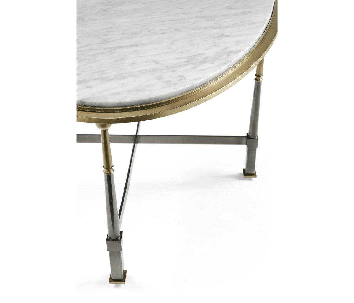 Hamilton Oval Coffee Table in Carrara Marble