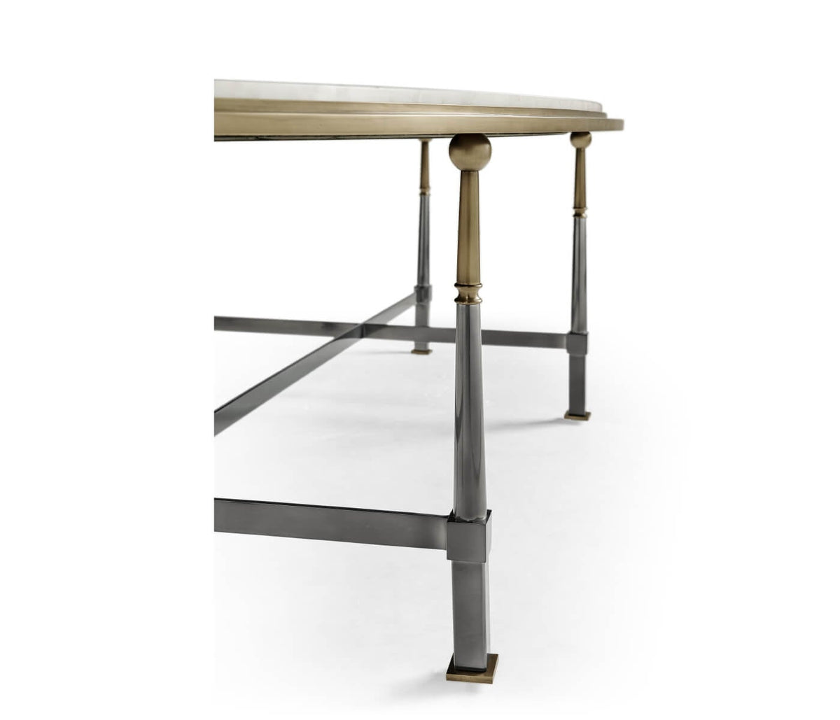 Hamilton Oval Coffee Table in Carrara Marble