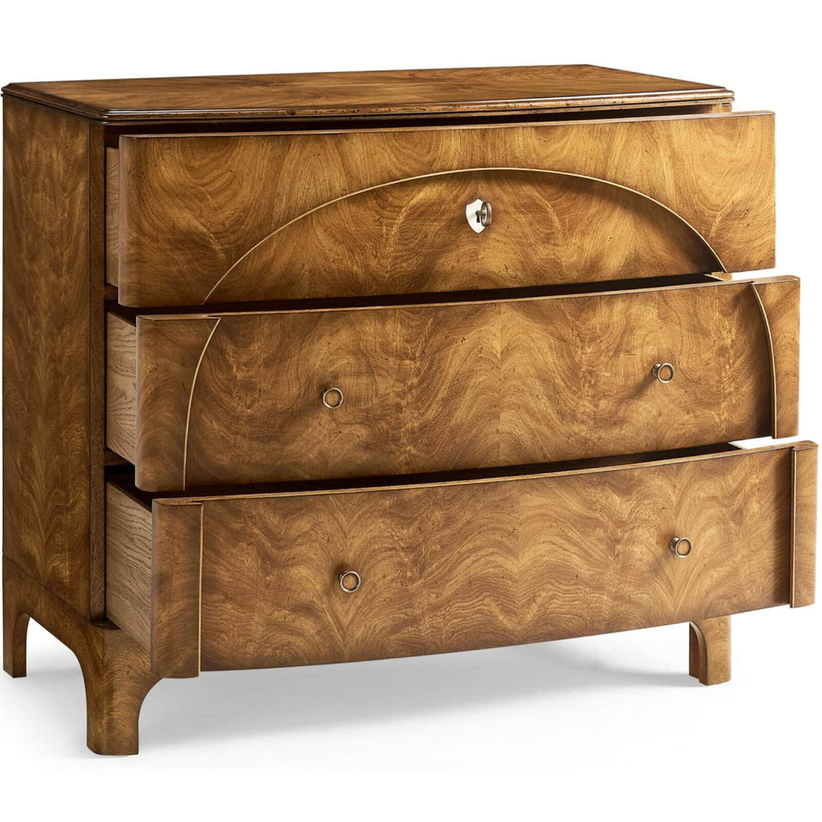 Orsman Three Drawer Bedside Table