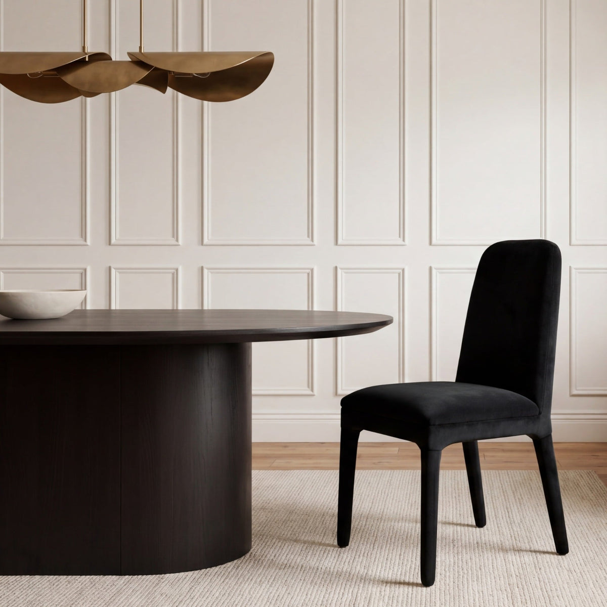 Harmony Upholstered Side Chair in Black