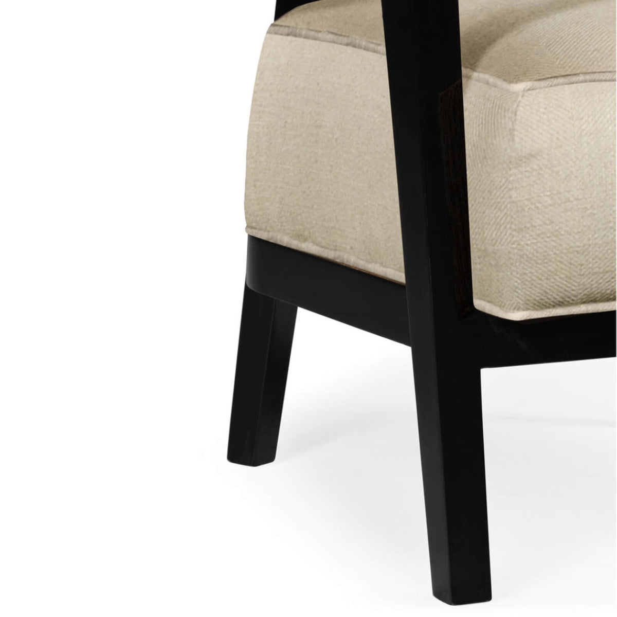 Smoky Black Tub Chair with Back Pillow