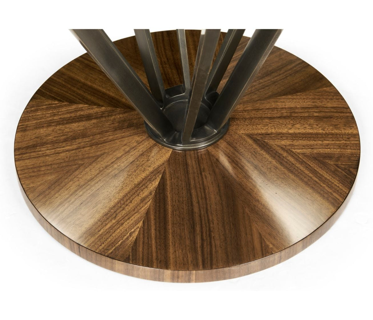 Toulouse Brass & Walnut Lamp Table