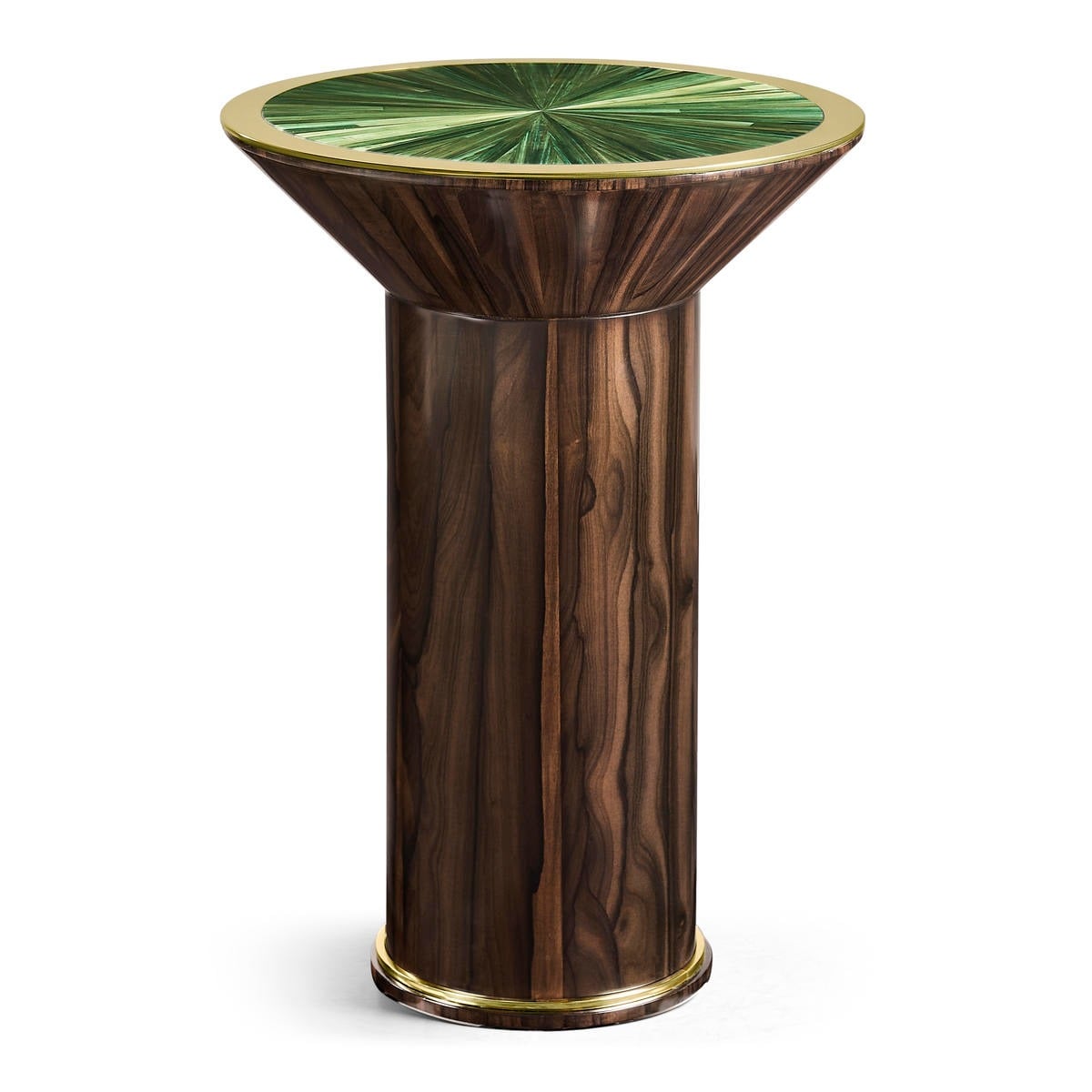 Verdure Round Side Table in Jade Green