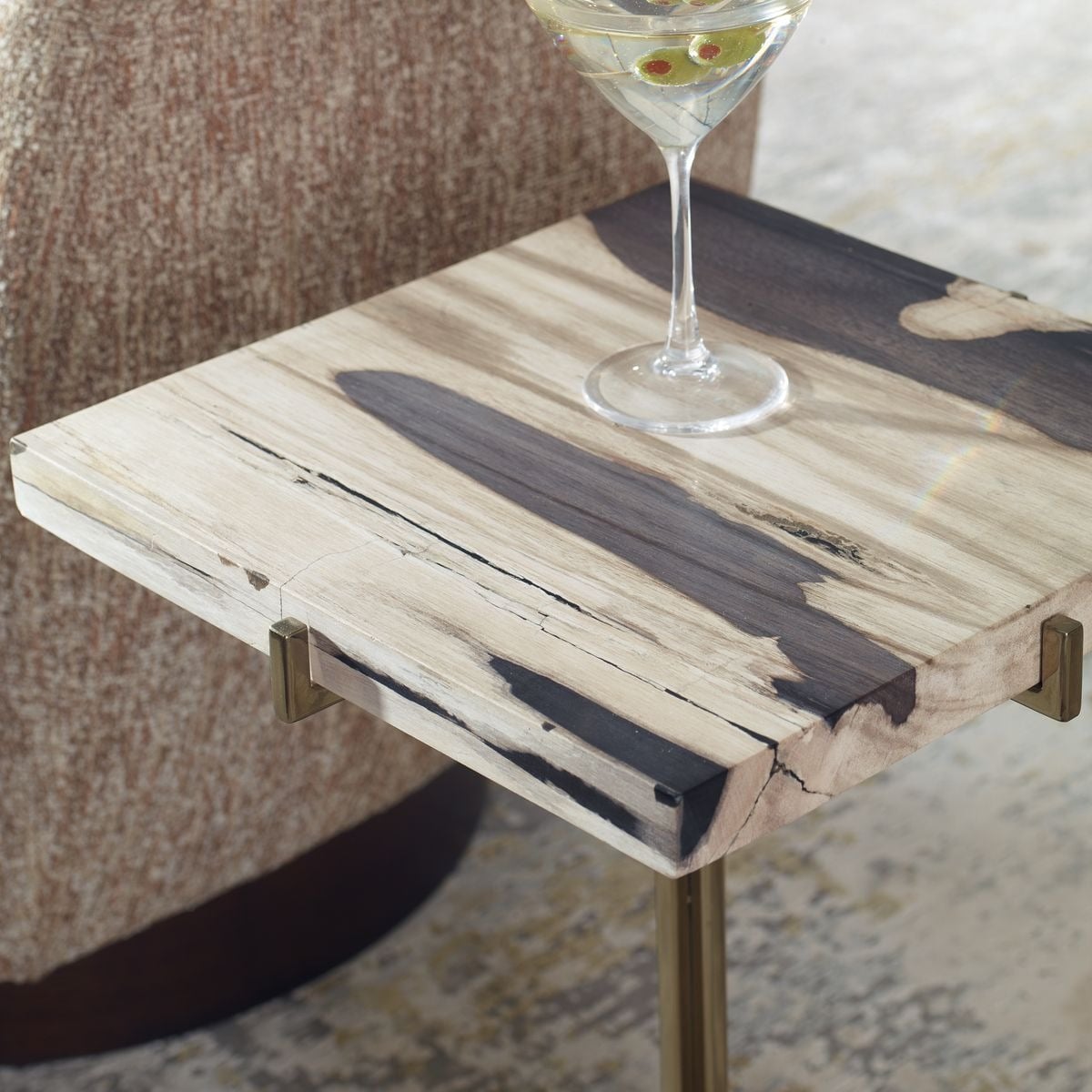 Rowman Petrified Wood Accent Table