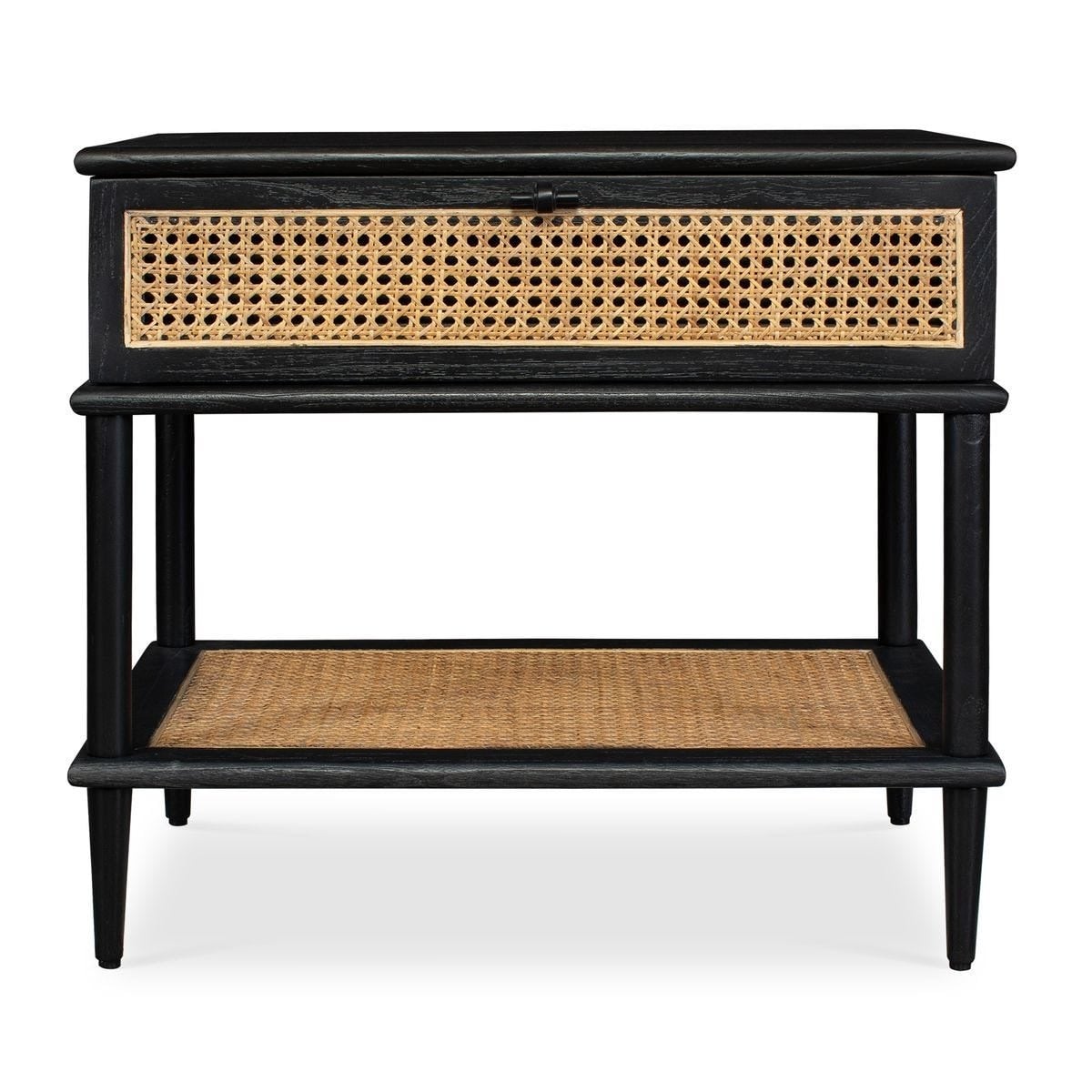 Coast Black Rattan Side Table
