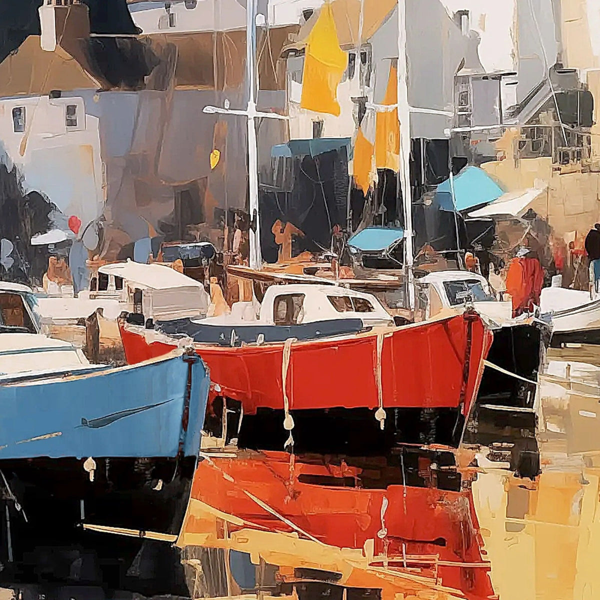 Harbour Glow Framed Canvas