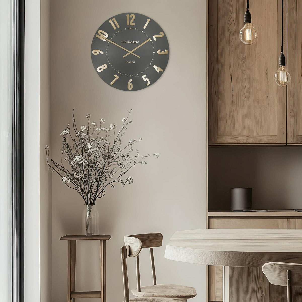 Mulberry Large Wall Clock in Espresso