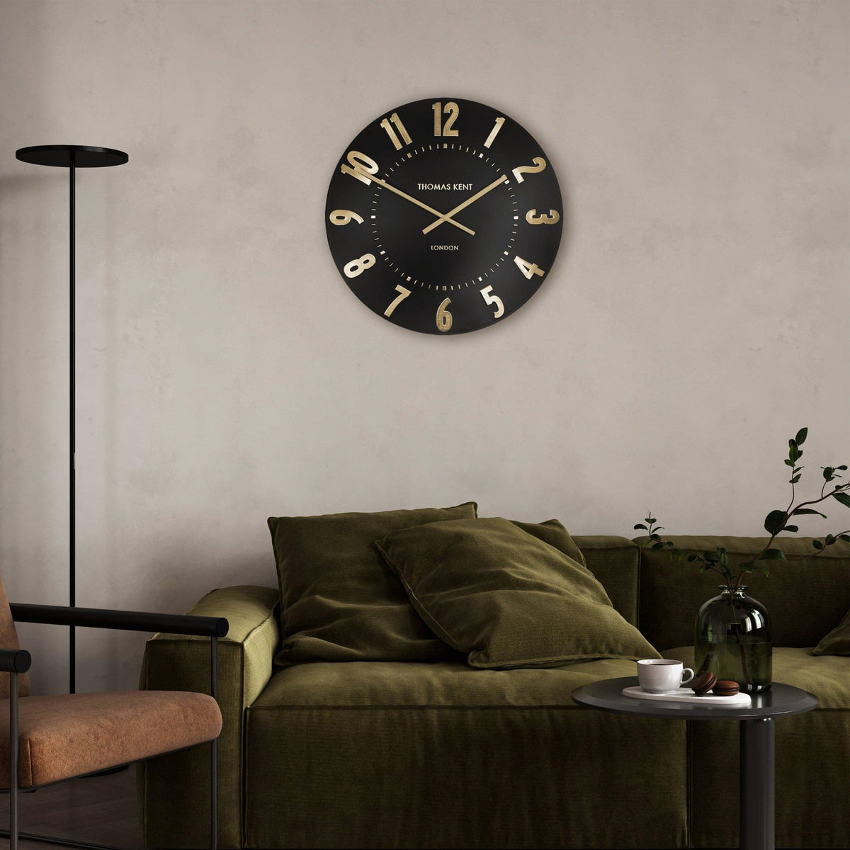Mulberry Large Wall Clock in Noir
