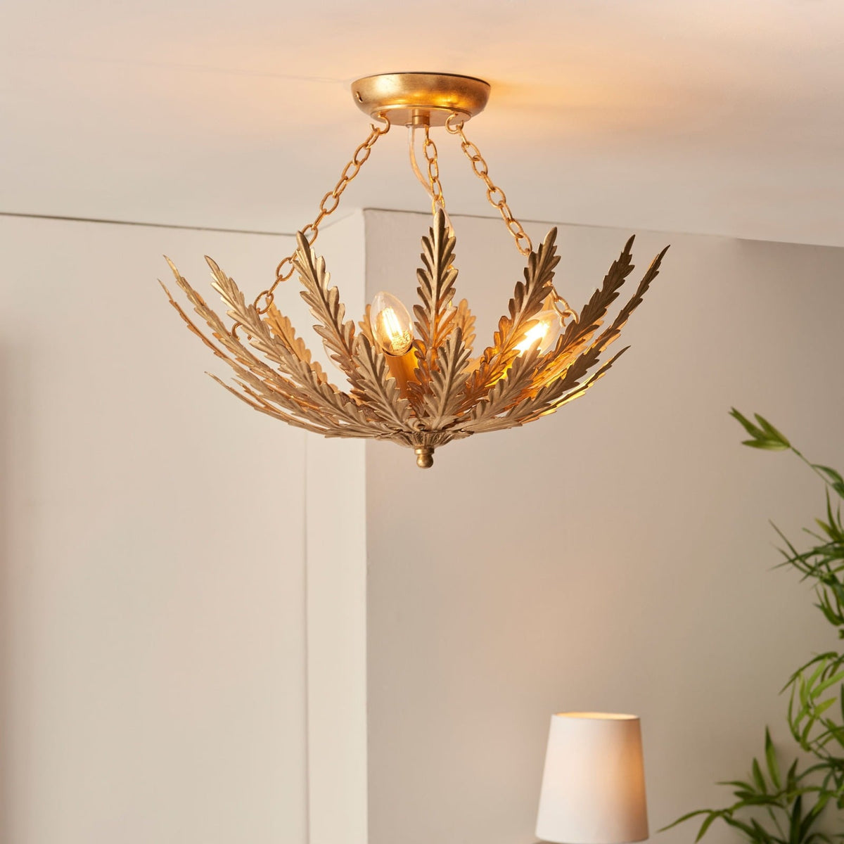 Chara Ceiling Light in Gold