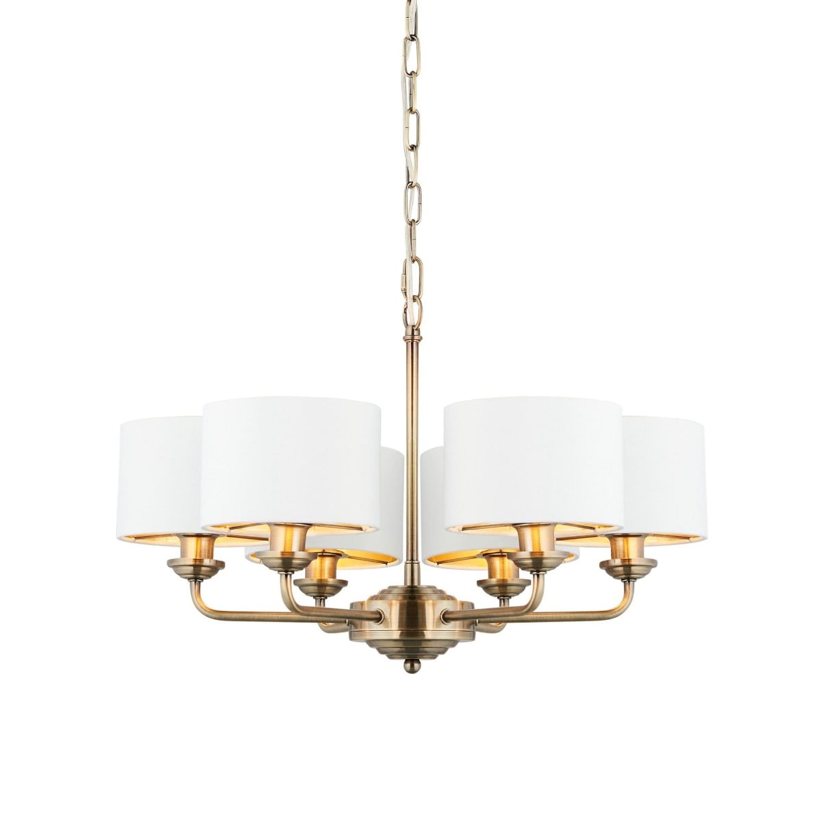 Homelea 6-Light Pendant Light Antique Brass Long