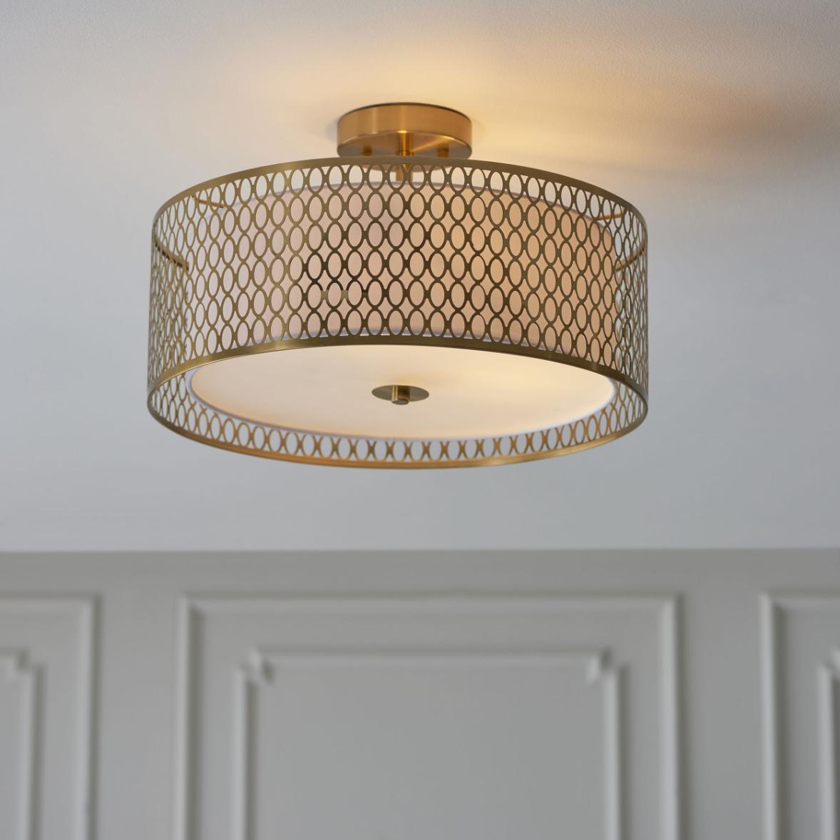 Laleham Ceiling Lamp Gold/White
