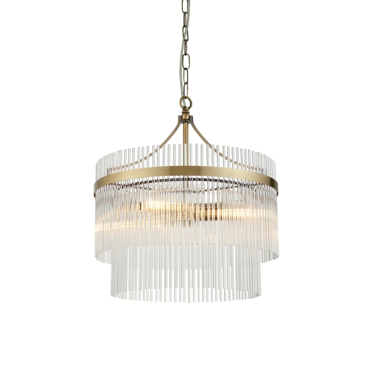 Mayetta 3-Light Pendant Light Antique Brass