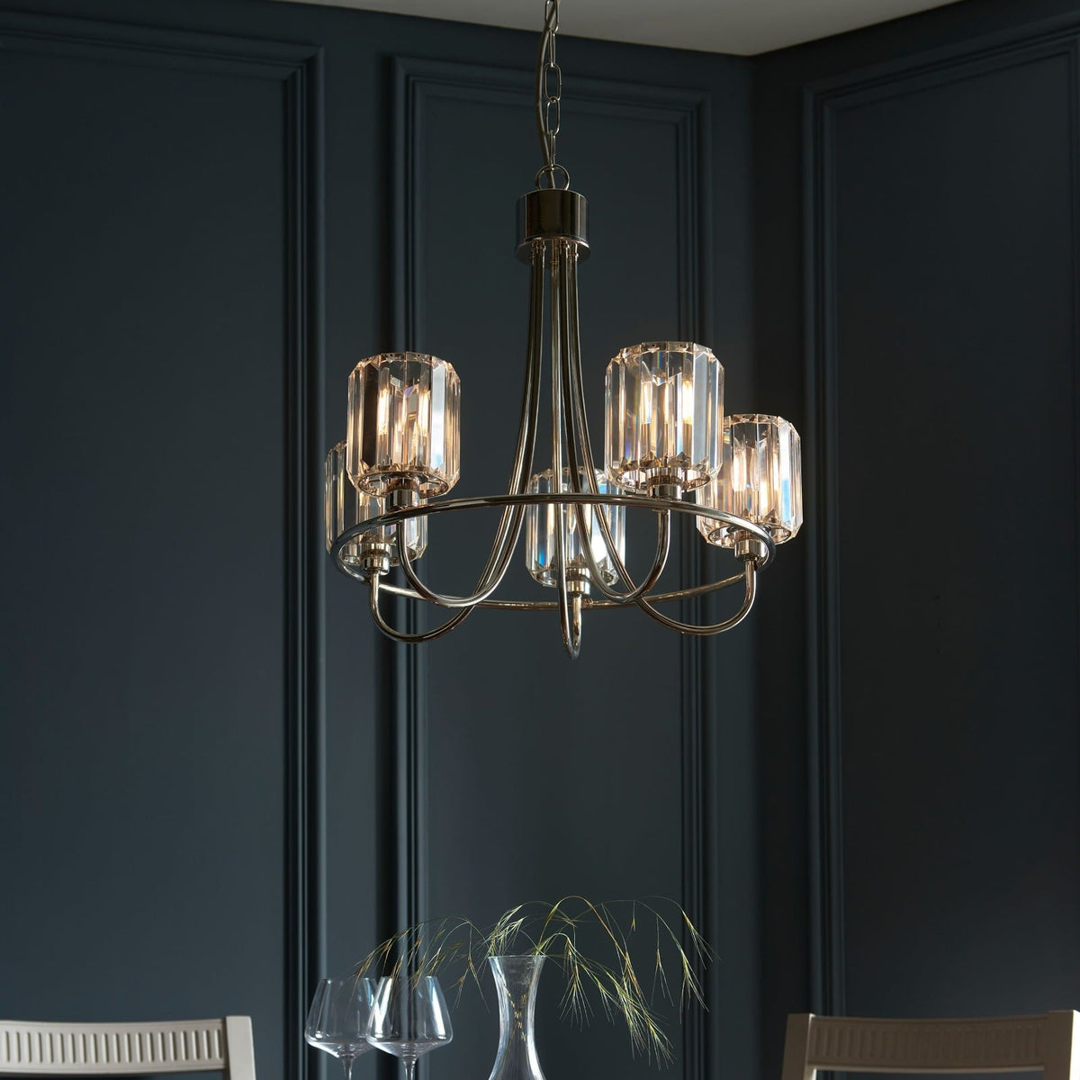 Beatrice Pendant Light in Bright Nickel - Large