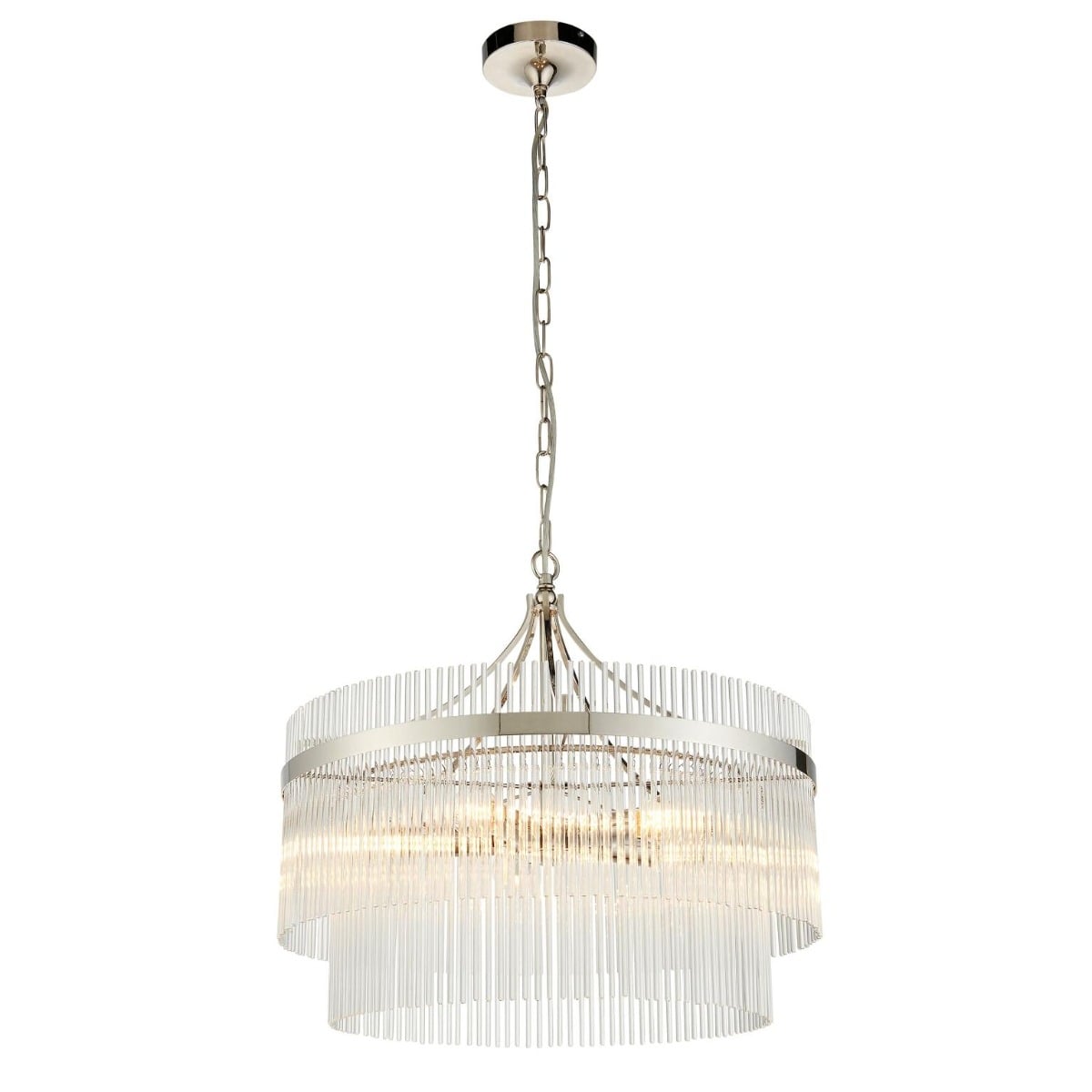 Mayetta 5-Light Pendant Light Bright Nickel