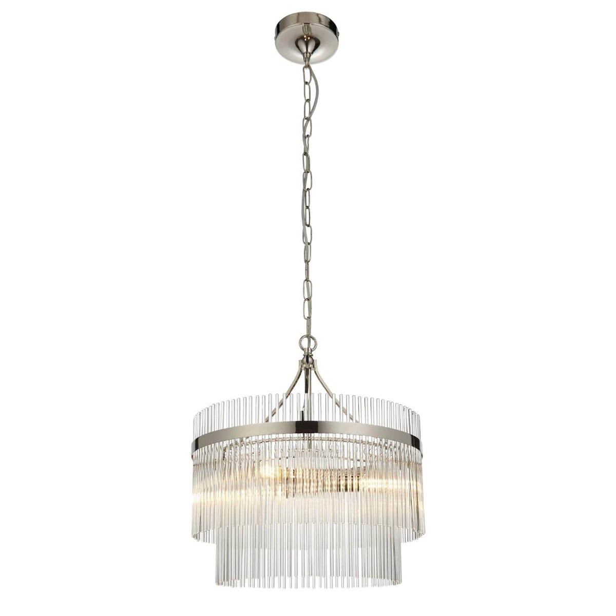 Mayetta 3-Light Pendant Light Bright Nickel