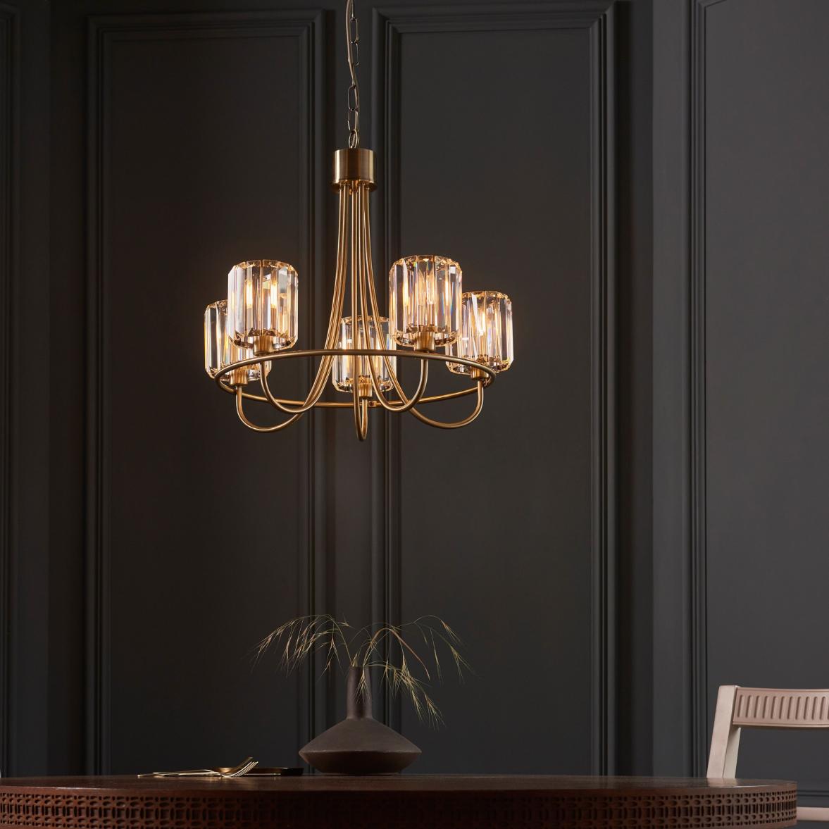 Beatrice Pendant Light in Antique Brass - Large