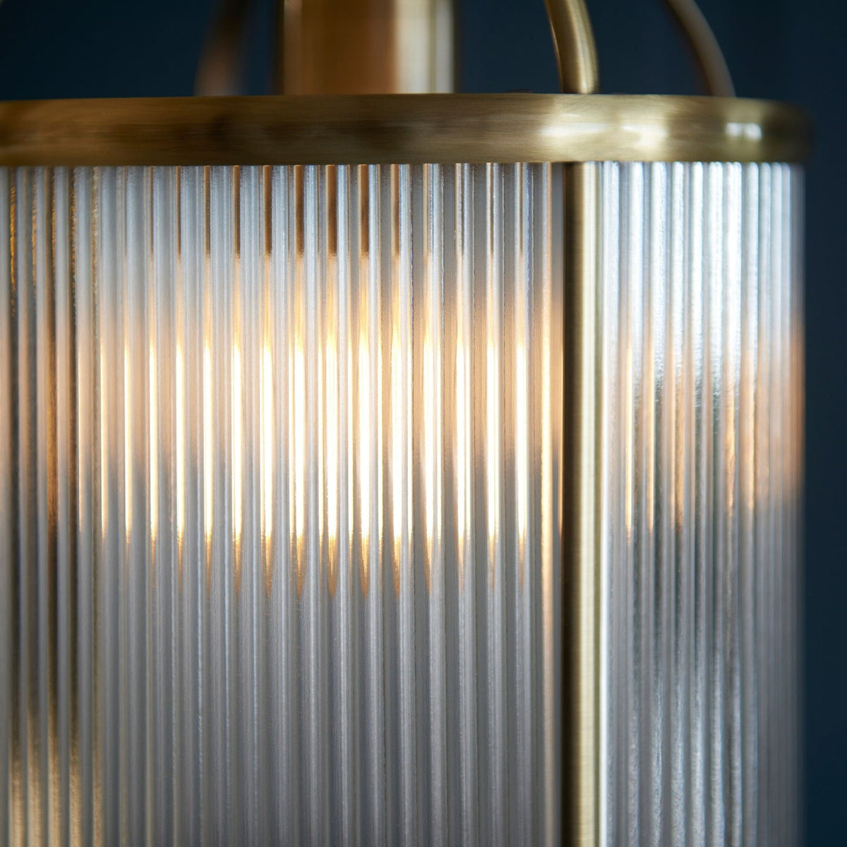 Worstead Ribbed Pendant Light - Small