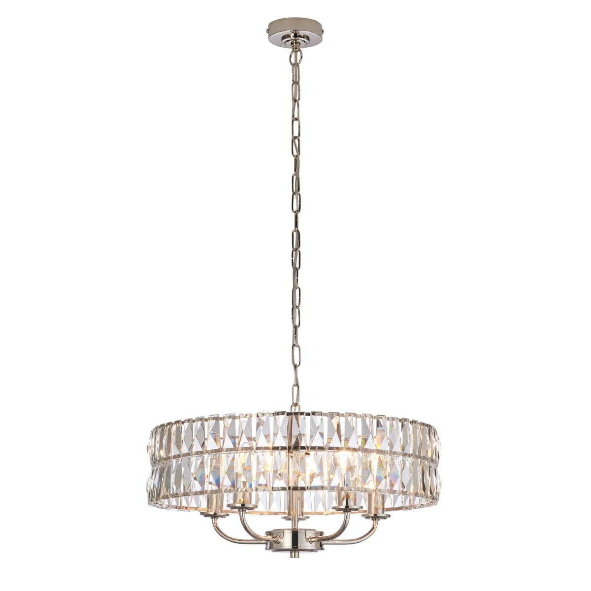 Filton 5-Light Pendant Light Bright Nickel