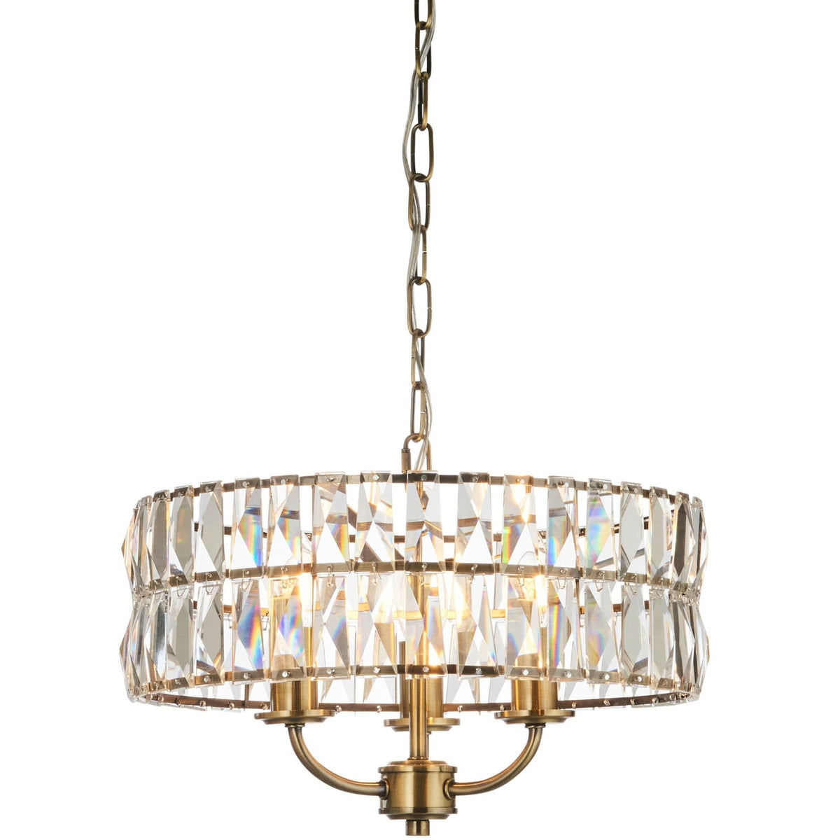 Filton Pendant Light in Antique Brass - Small