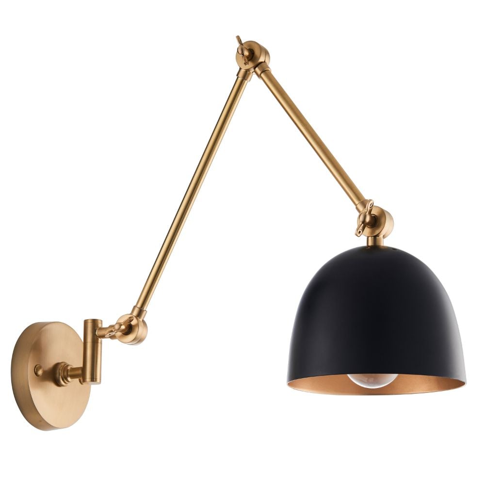 Alix 1 Wall Light in Antique Brass