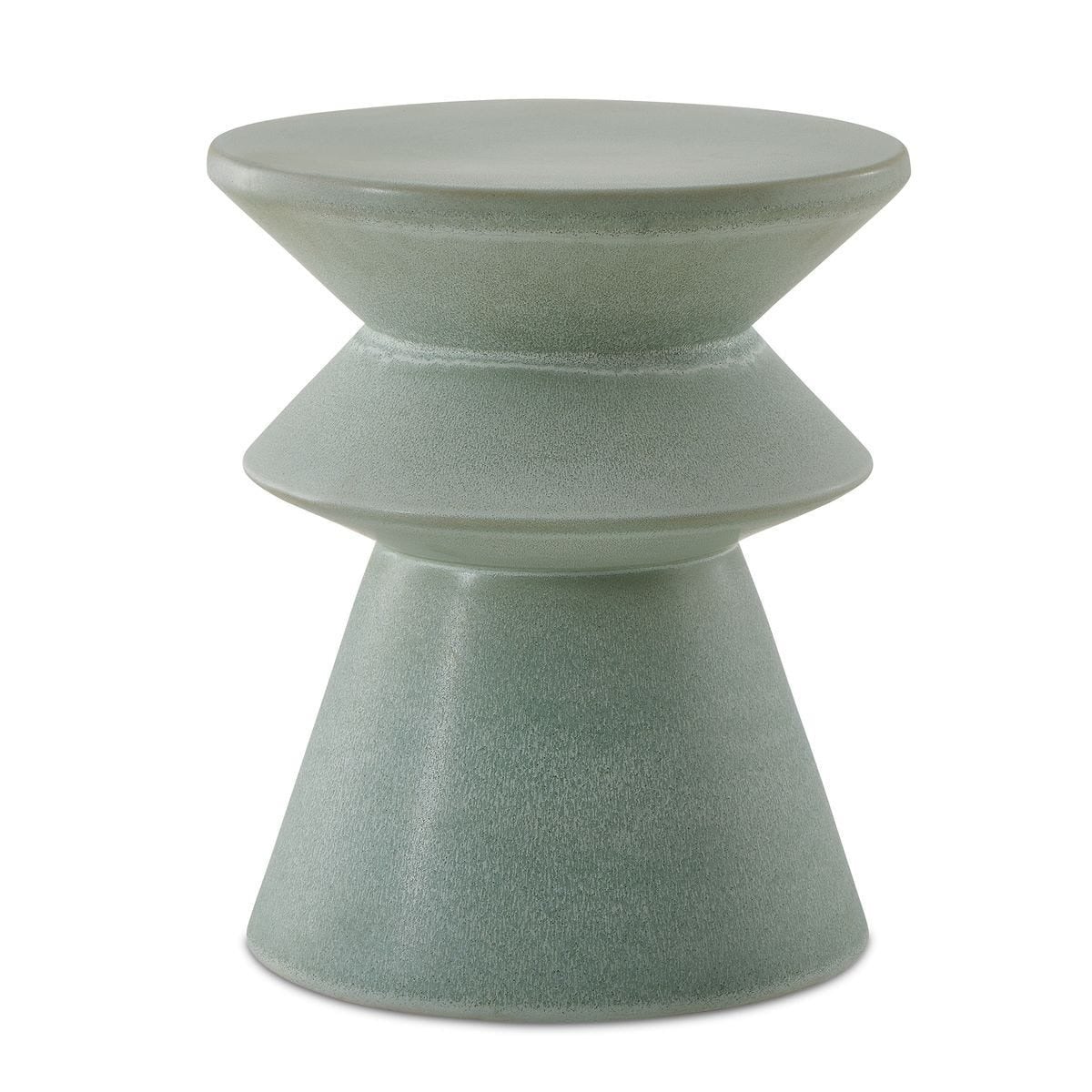 Imogene Garden Stool in Seafoam Glaze