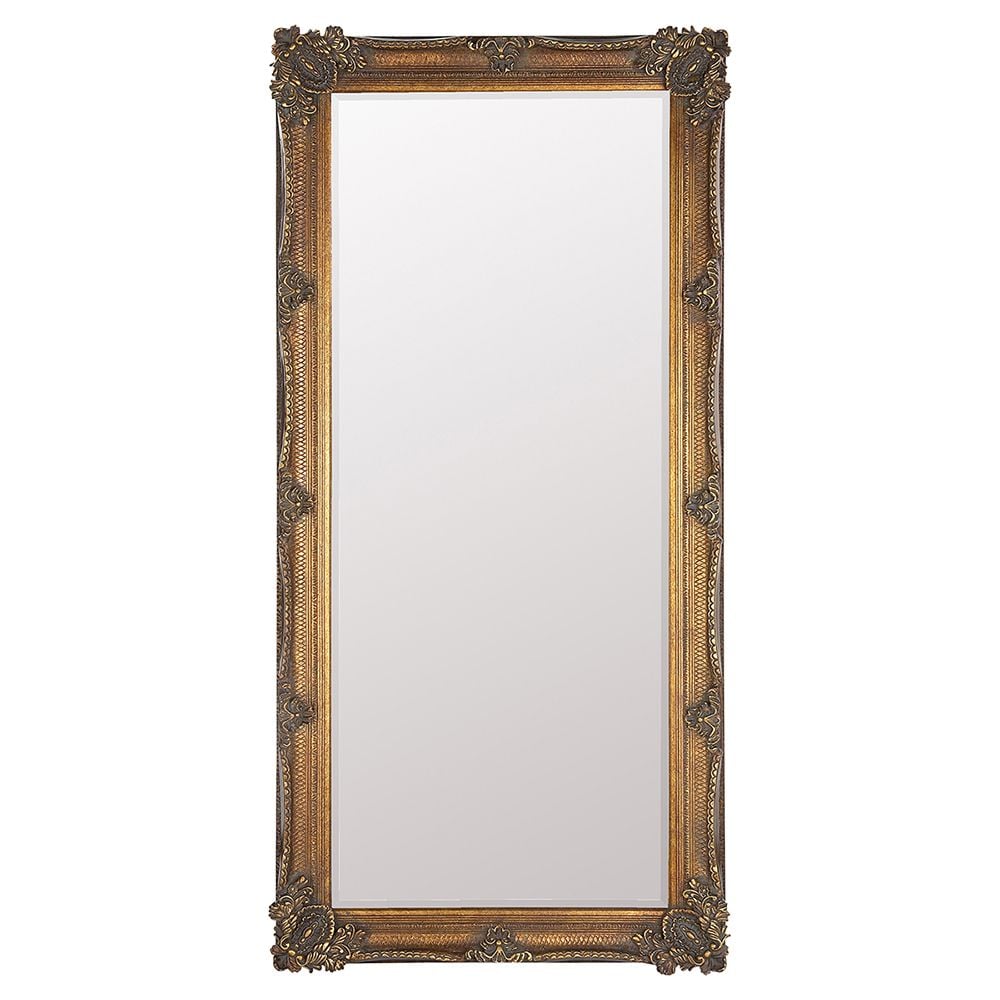 Baines Large Baroque Floor Mirror - Gold