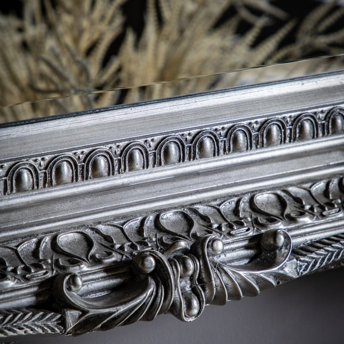 Gloucester Carved Wall Mirror in Silver