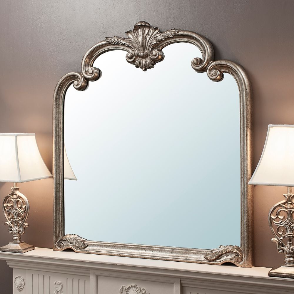 London Ornate Overmantle Mirror - Large