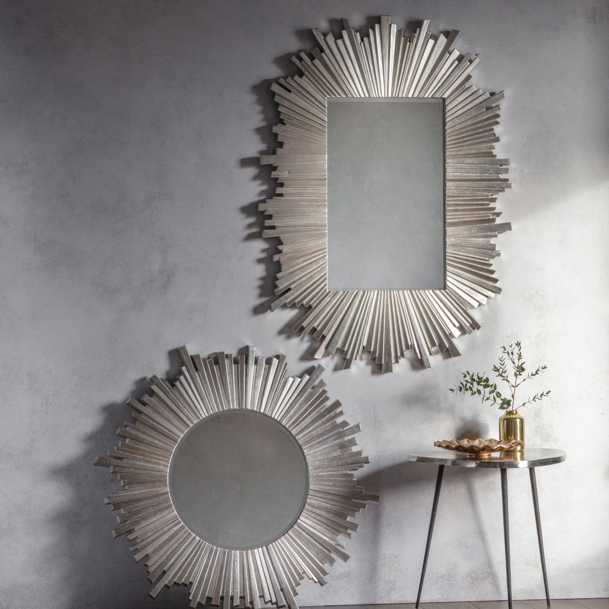 Starburst Mirror in Silver