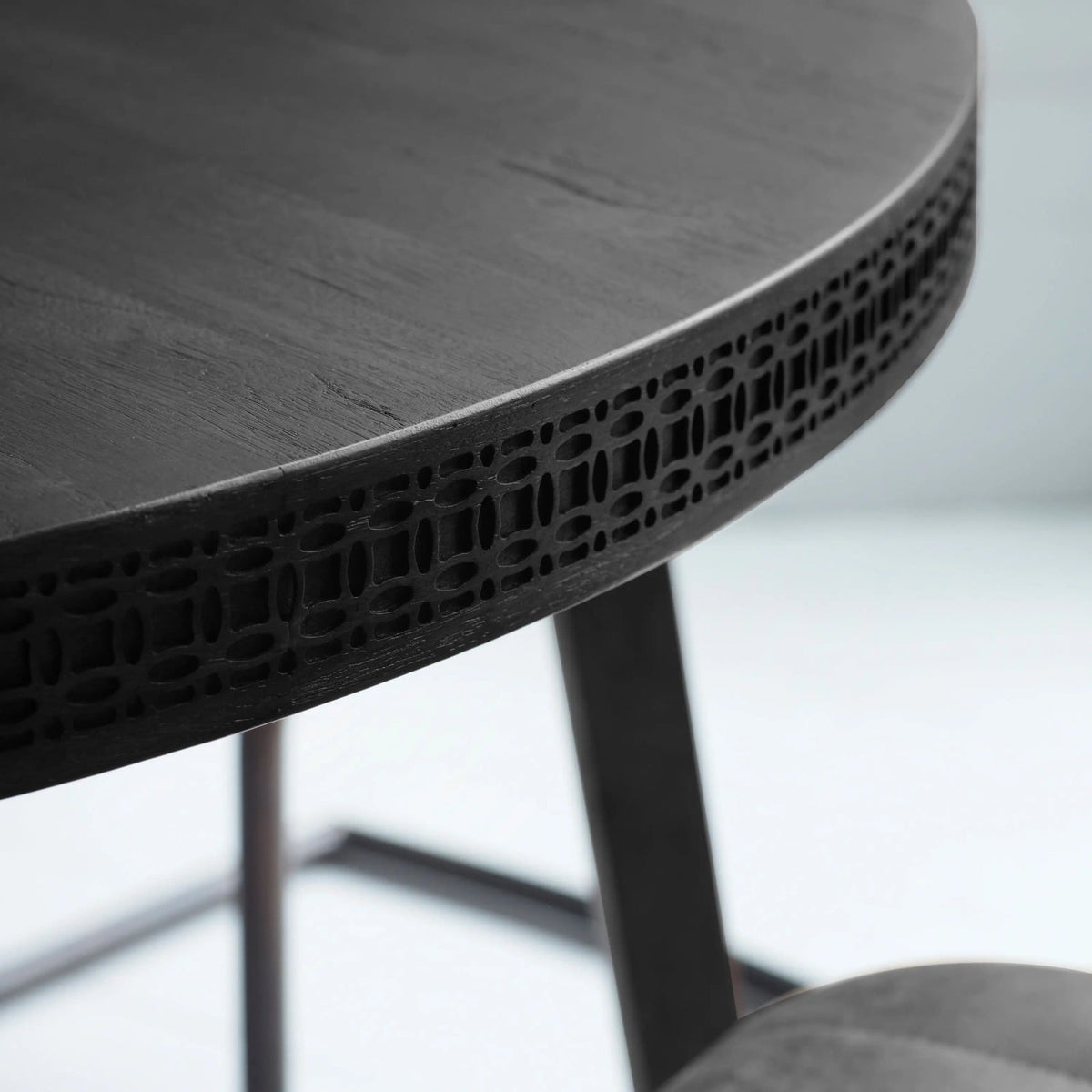 Burnsall Dining Table in Black - 120cm