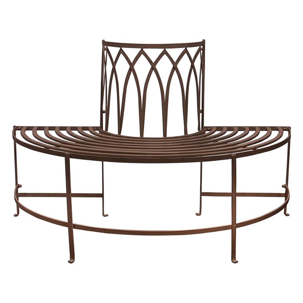 Allen Outdoor Tree Bench in Ember
