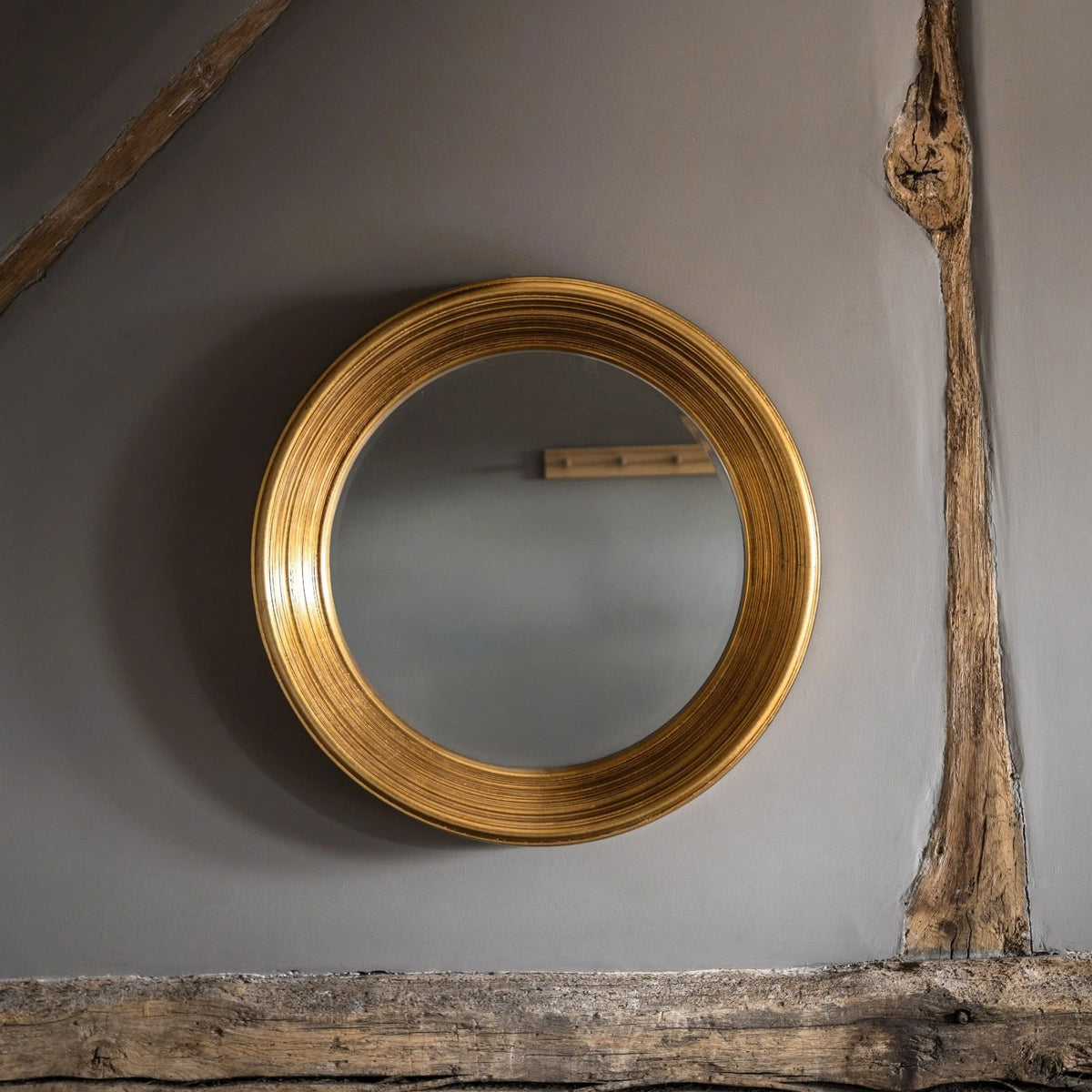 Purley Wall Mirror in Gold - Round