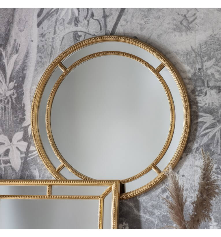 Jackson Round Mirror in Gold - Large