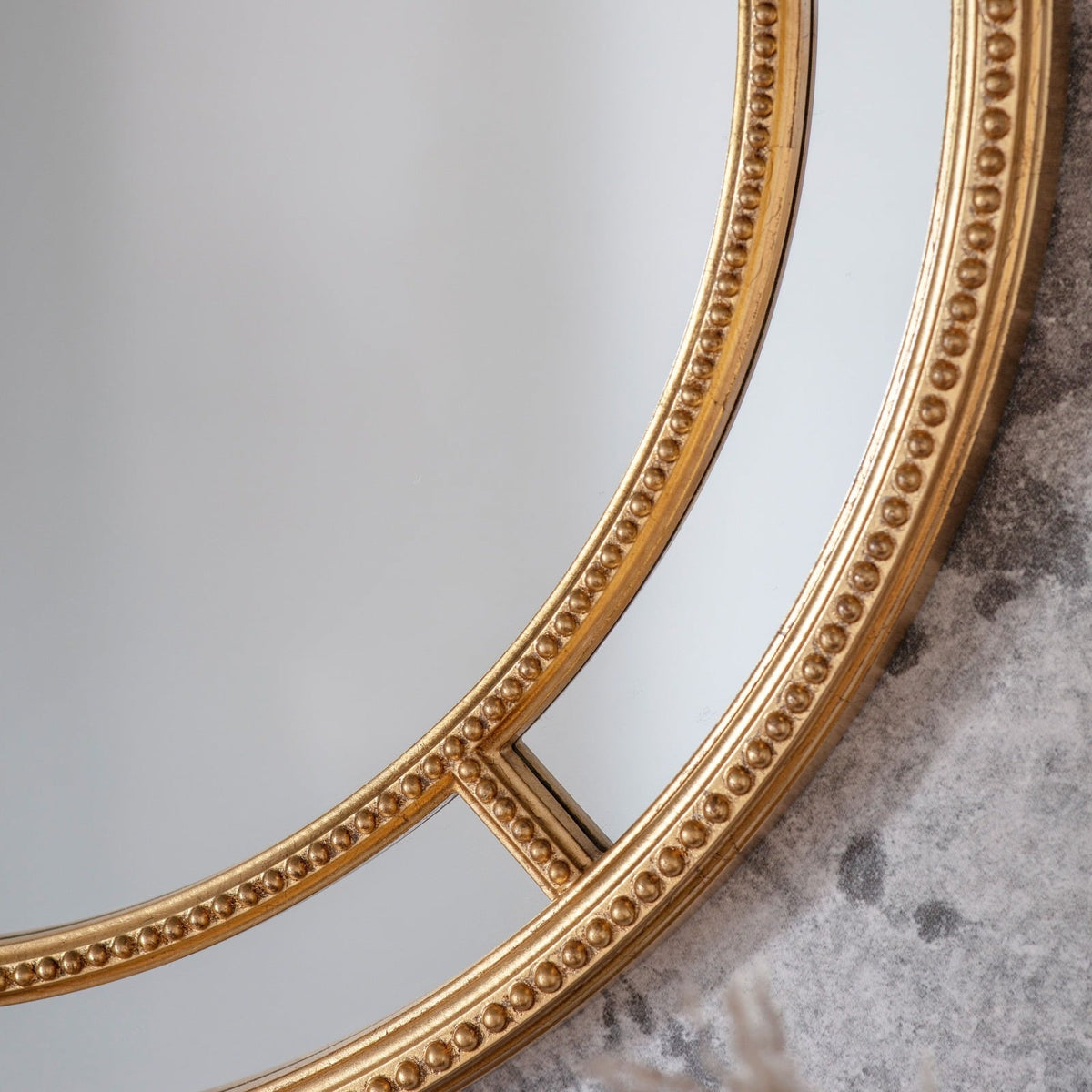 Jackson Round Mirror in Gold - Large
