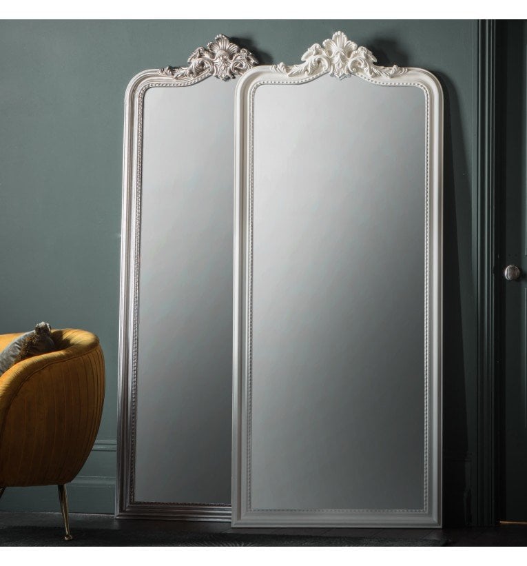 Jessica French Style Full Length Mirror in White