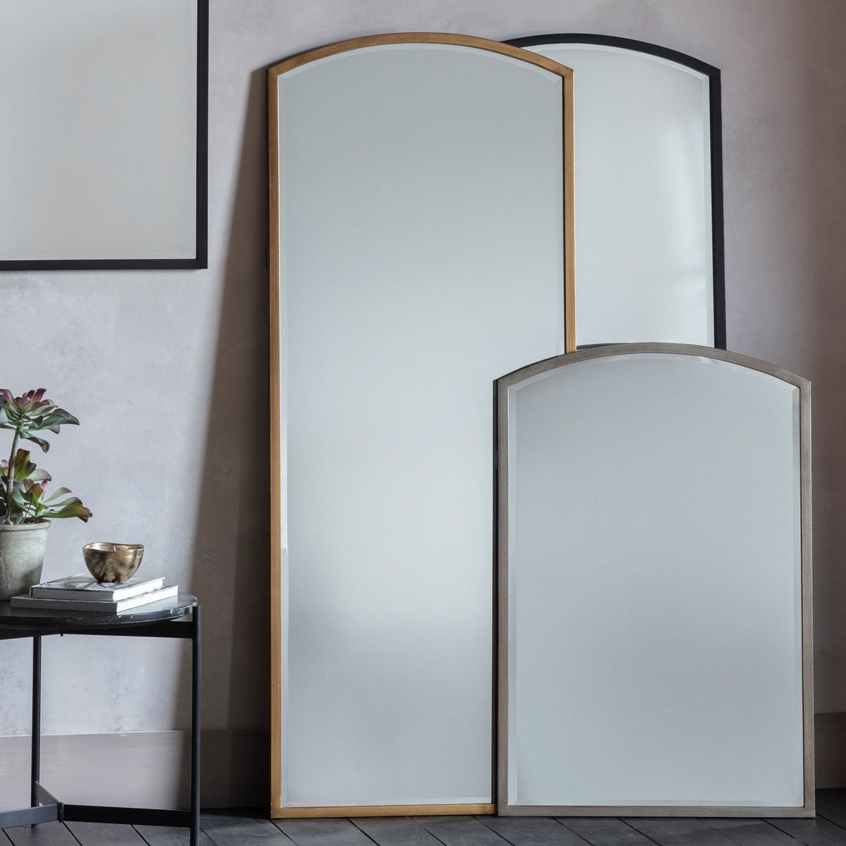 Watermoor Floor Length Mirror in Gold - Arched