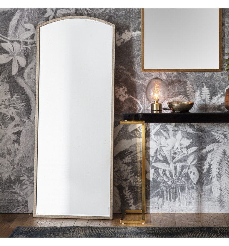 Watermoor Floor Length Mirror in Silver - Arched