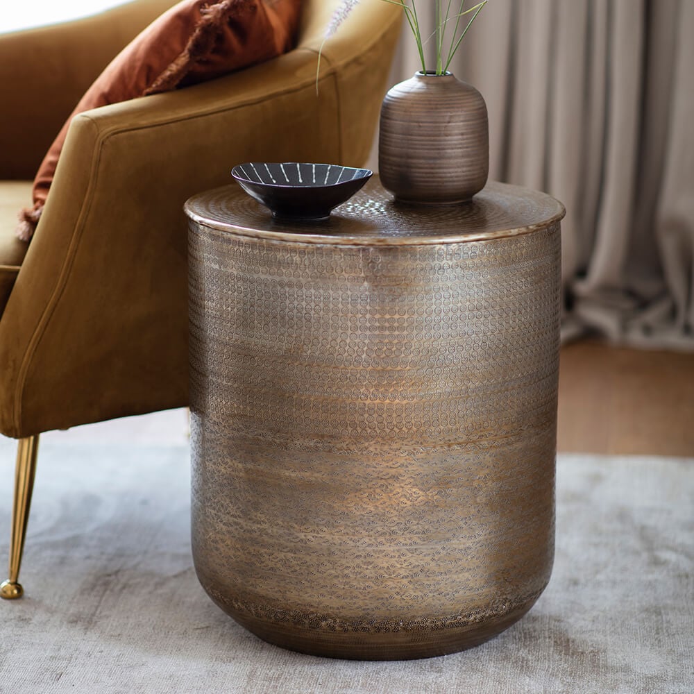 Bowbridge Metal Drum Side Table