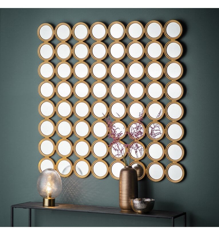 Tessellate Multi Circle Square Mirror