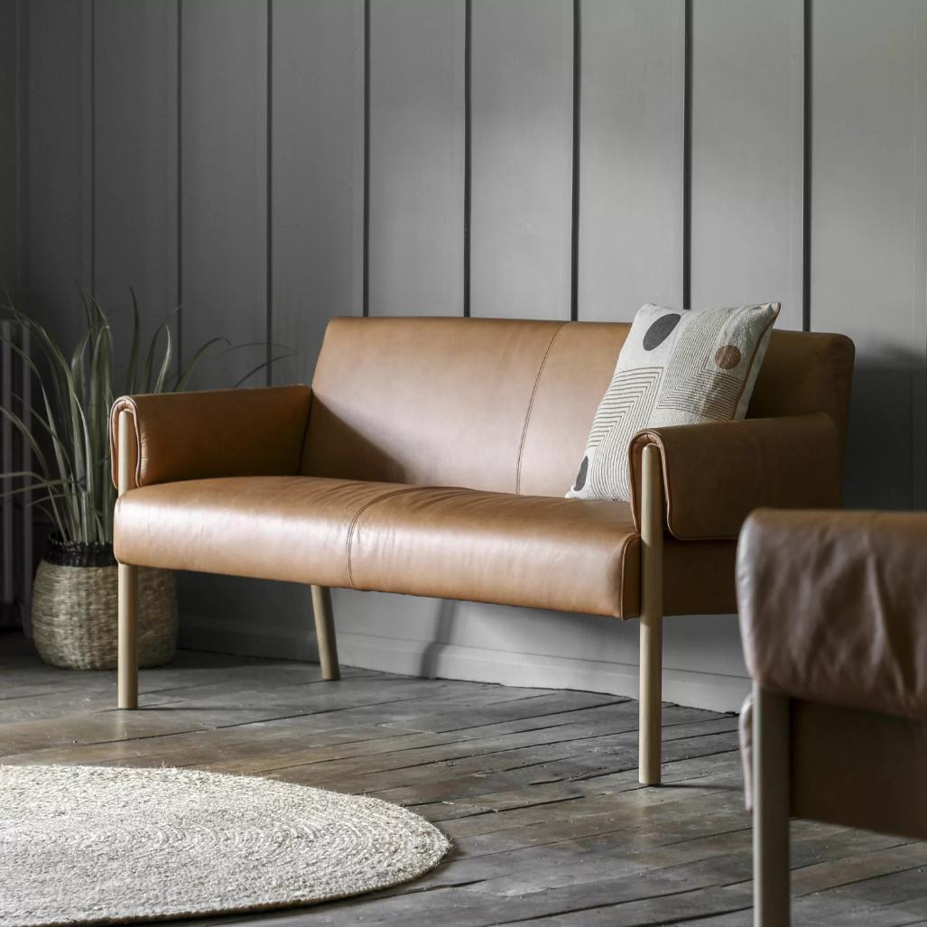 Avon 2 Seater Sofa Brown Leather