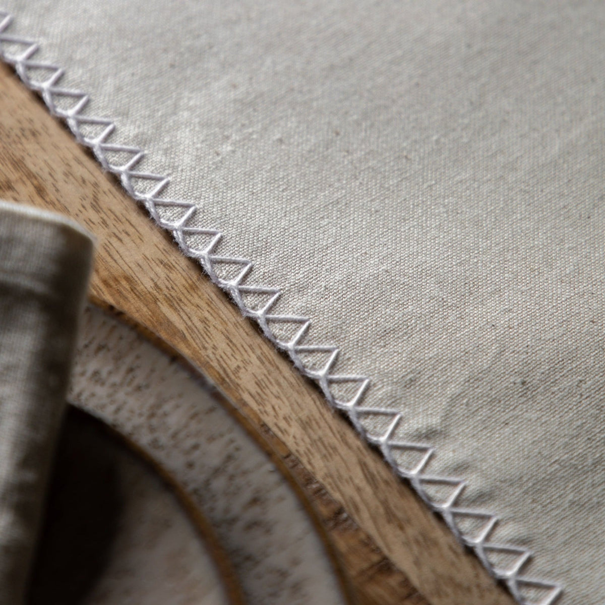 Linen Effect Table Runner in Cream