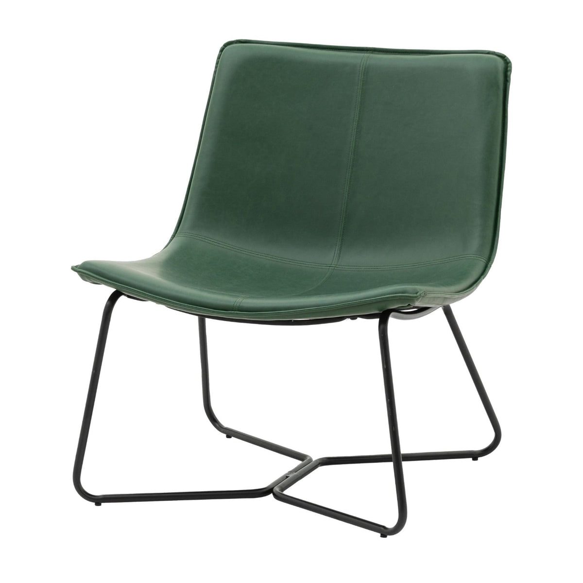 Industrial Lounge Chair in Green