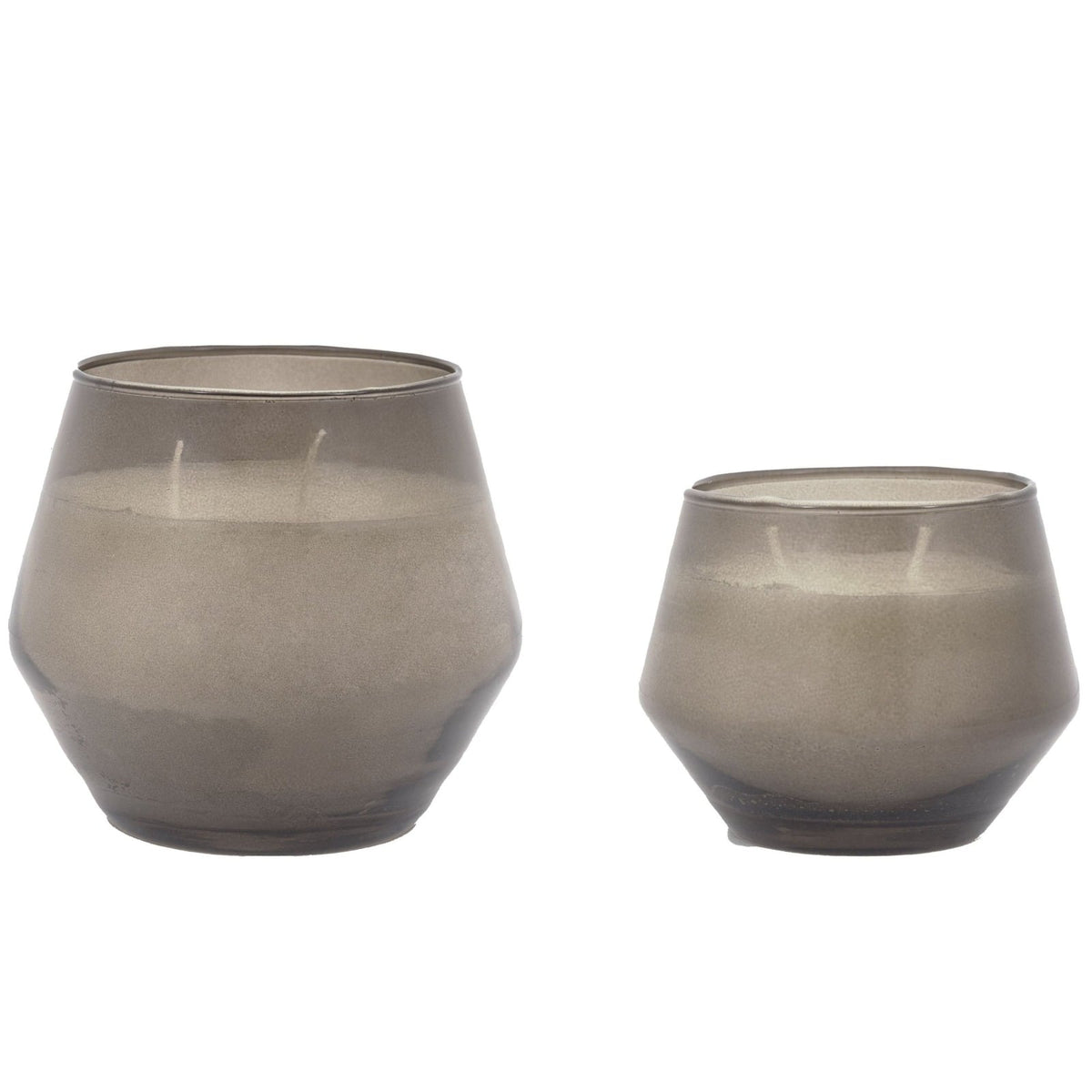 Glass Filled Candle in Smoke, Black Tea and Bergamot - Set of 2