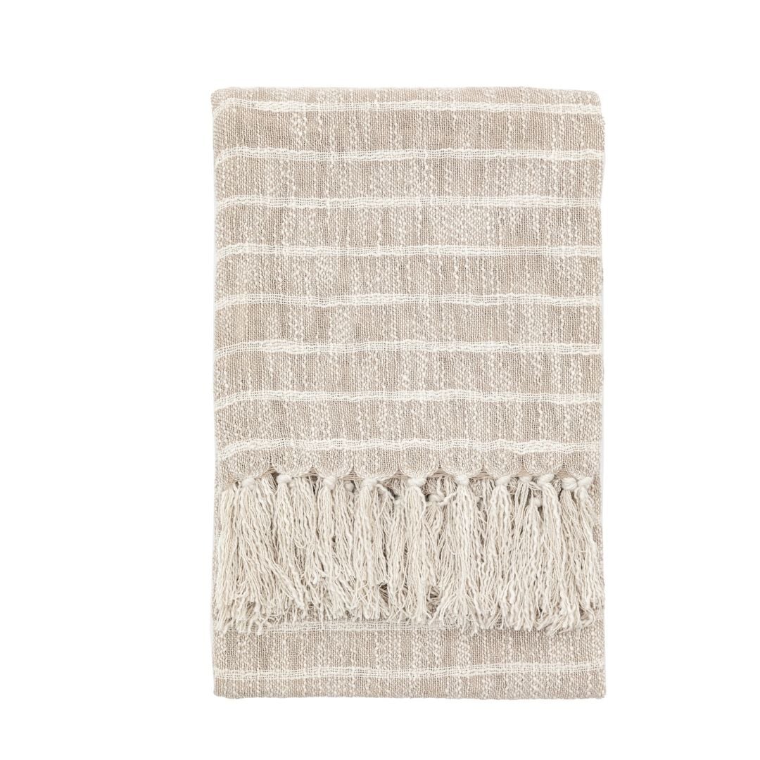 Melford Stripe Throw in Sand
