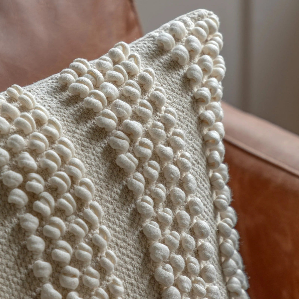 Henton Textured Cushion in Cream